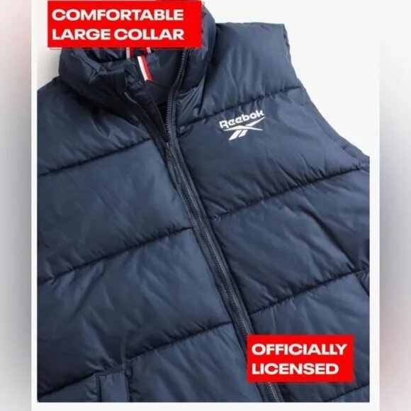 Reebok Men's Black Puffer Vest/NWT/XL - Picture 6 of 16